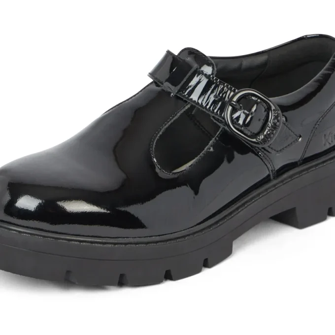 Kori T-Bar für Damen aus Lackleder, schwarz Kori T-Bar für Damen aus Lackleder, schwarz