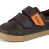 Tovni Twin ZigZag Sneaker für Jungen im Kleinkindalter, Leder, braun