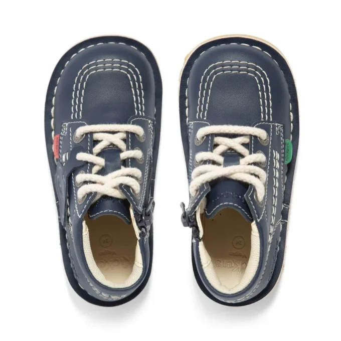 Unisex-Kick Hi Zip-Stiefel für Kleinkinder aus Lederalternative, marineblau Unisex-Kick Hi Zip-Stiefel für Kleinkinder aus Lederalternative, marineblau