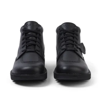 Unisex-Kick-Stiefel für Erwachsene aus Tumbled-Leder, schwarz