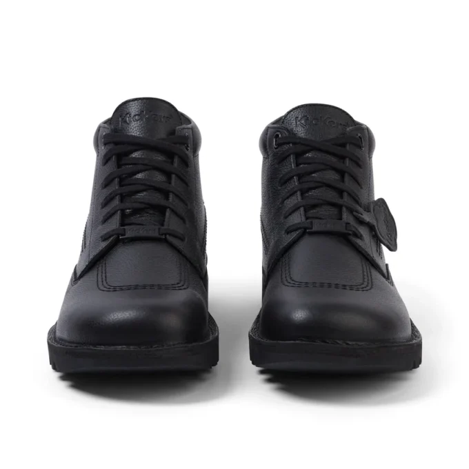 Unisex-Kick-Stiefel für Erwachsene aus Tumbled-Leder, schwarz Unisex-Kick-Stiefel für Erwachsene aus Tumbled-Leder, schwarz