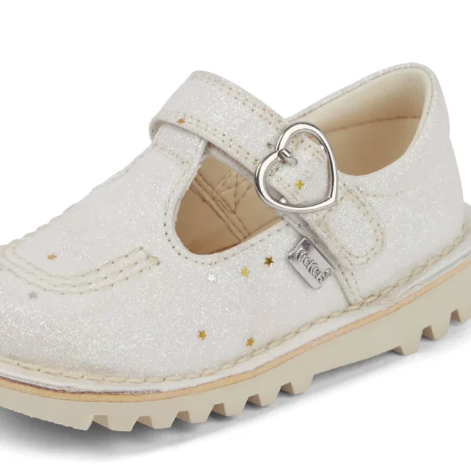 Unisex-Kick T-Bar-Glitzerschuhe für Kleinkinder, weiß Unisex-Kick T-Bar-Glitzerschuhe für Kleinkinder, weiß