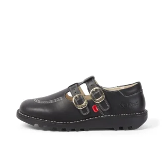Unisex-Kick T-Bar-Goldie-Schuhe für Erwachsene, schwarz