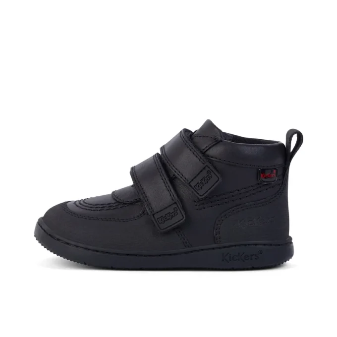 Unisex-Kinderstiefel Playflex Hi Vel Leder Schwarz Unisex-Kinderstiefel Playflex Hi Vel Leder Schwarz