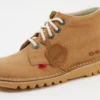 Unisex-Leder-Fleurette Hellbraun