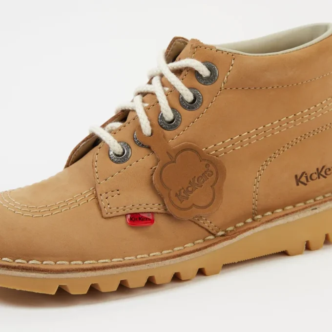 Unisex-Leder-Fleurette Hellbraun