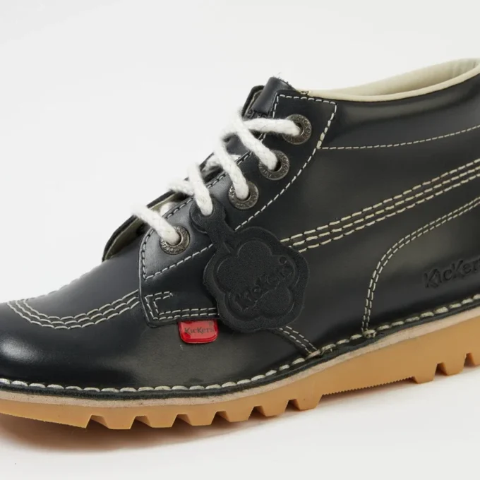 Unisex-Leder-Fleurette Navy