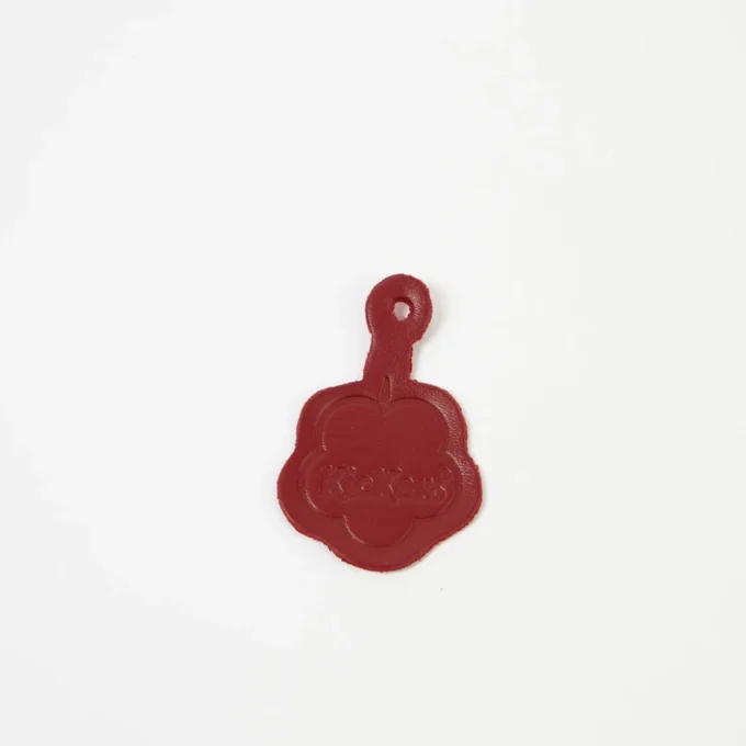 Unisex-Leder-Fleurette Rot