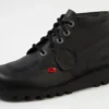 Unisex-Leder-Fleurette Schwarz